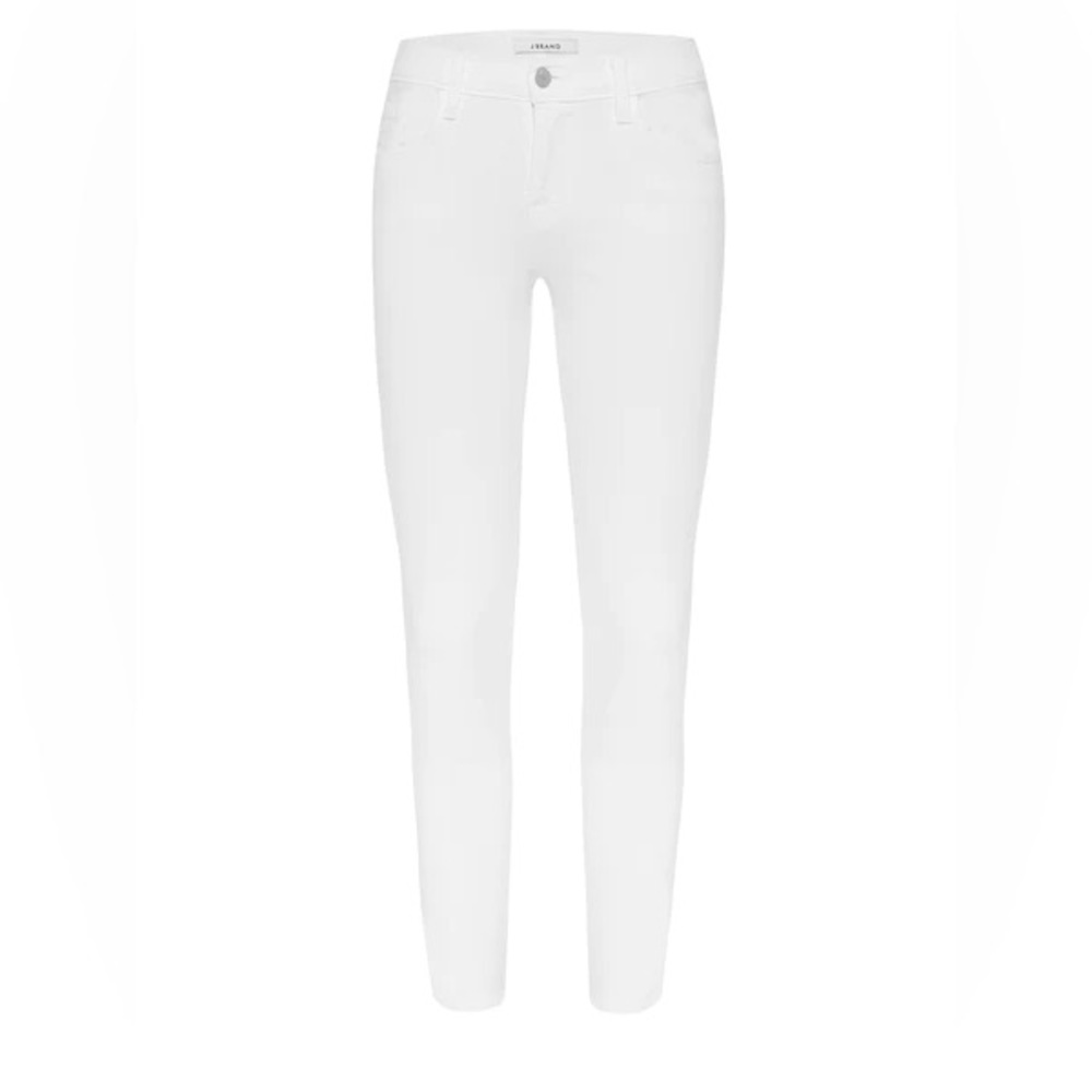 J BRAND - 835 Womens White Mid-Rise Capri Jeans - 25